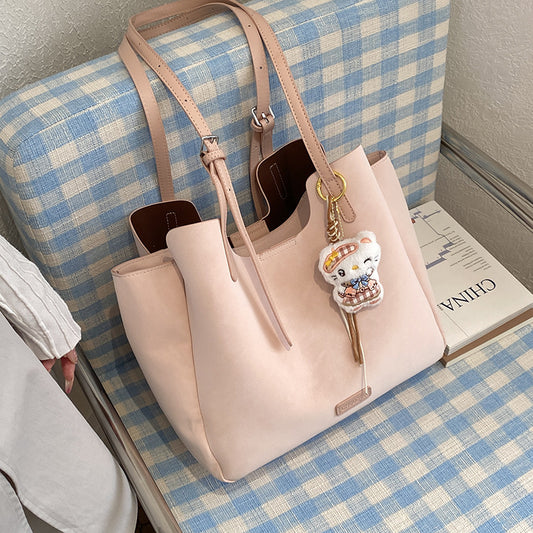 Women's Frosted Large Capacity Totes Retro Fashion Bags