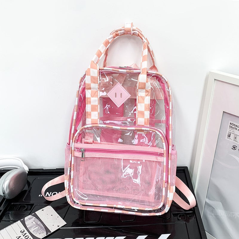 Transparent Lightweight Stadium Activity Waterproof Rucksack Large Leisure Backpack