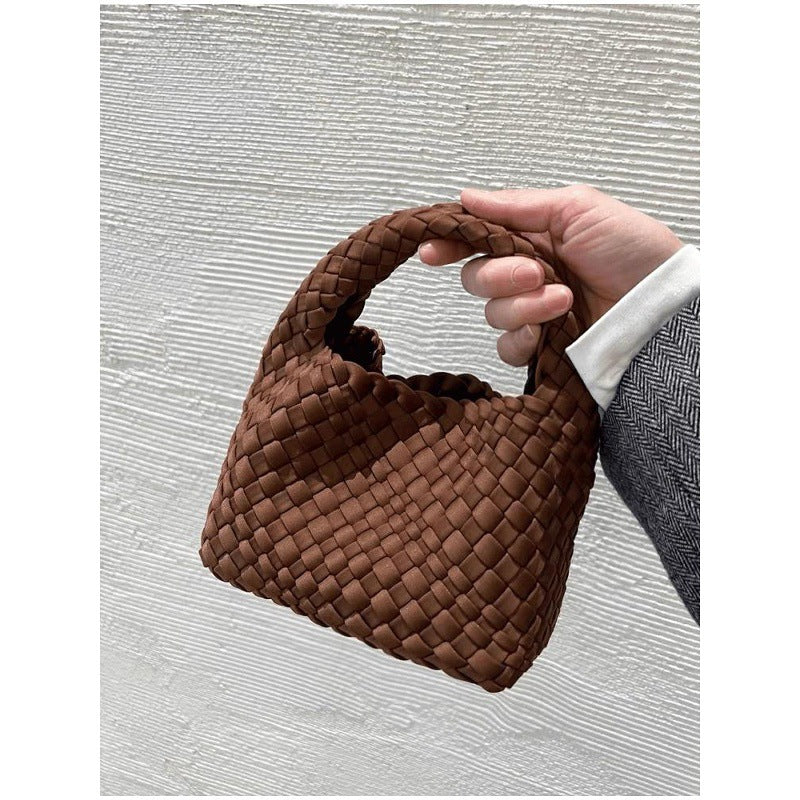 Women's Hand-woven Nylon Cloth Fashion Portable Vegetable Women's Shoulder Bag