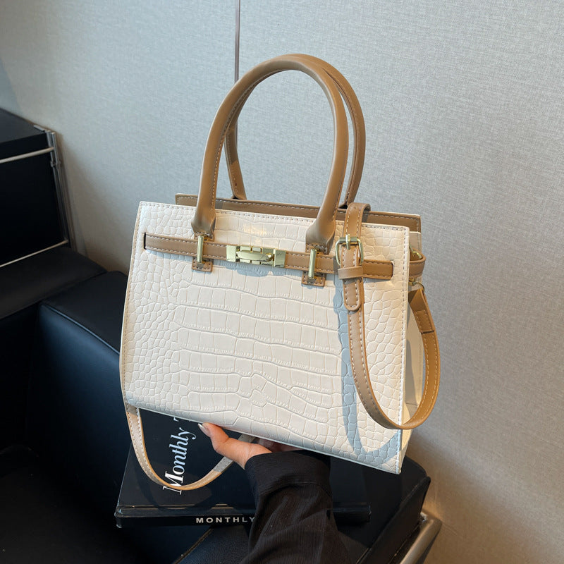 Women's Wedding Crocodile Pattern Portable Large High Shoulder Bags