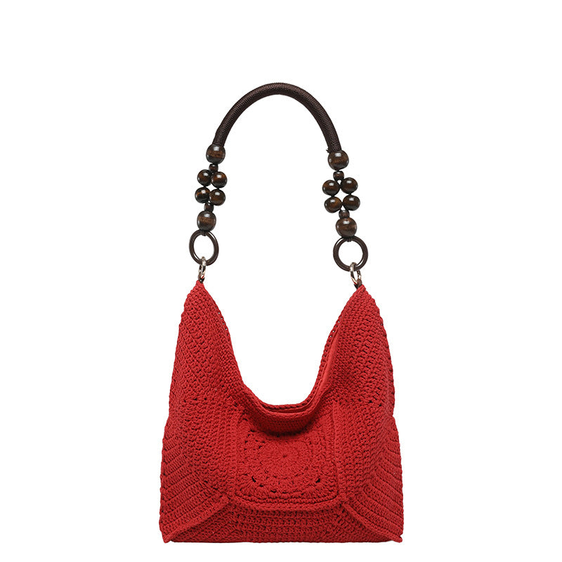 Style Vintage Hand-woven Crocheted Underarm Good-looking Shopping Shoulder Bags