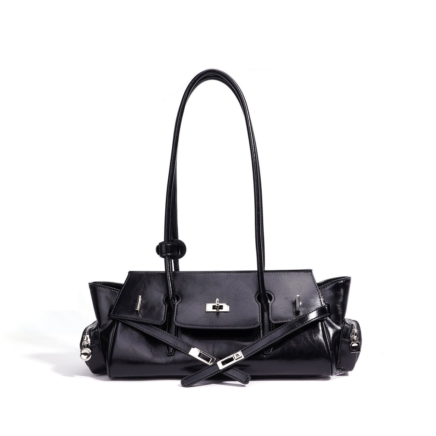 Spring Kelly Portable Simple Western Style Textured Lady Genuine Women's Shoulder Bag