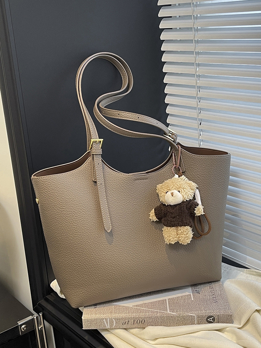 Women's Designer Model Fashion Large Capacity Underarm Litchi Pattern Women's Shoulder Bag