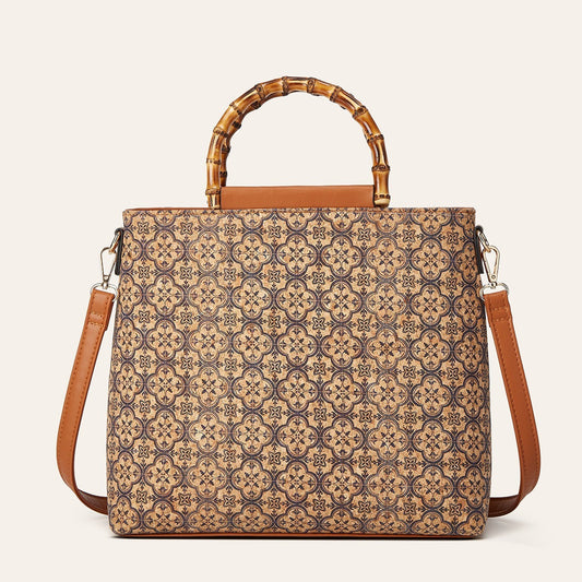 Women's Retro Ethnic Style Cork Printed Tree Bags