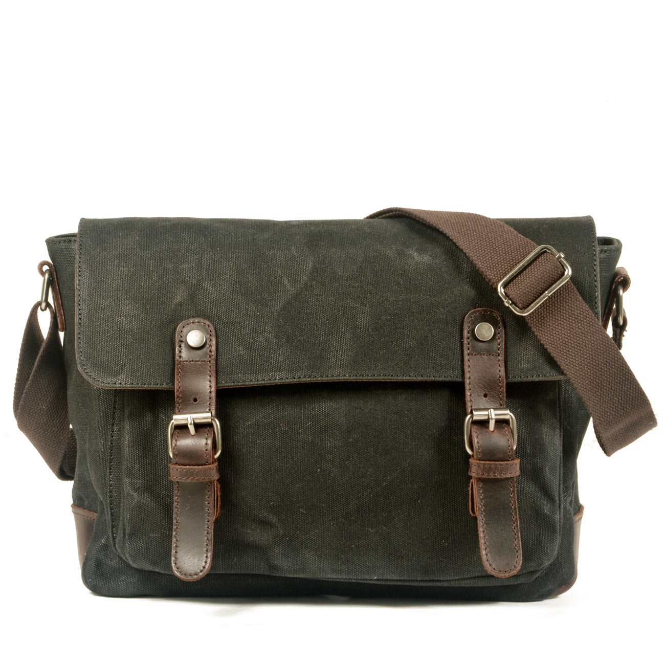 Men's Oblique Oil Wax Retro Sport Canvas Men's Messenger Bag