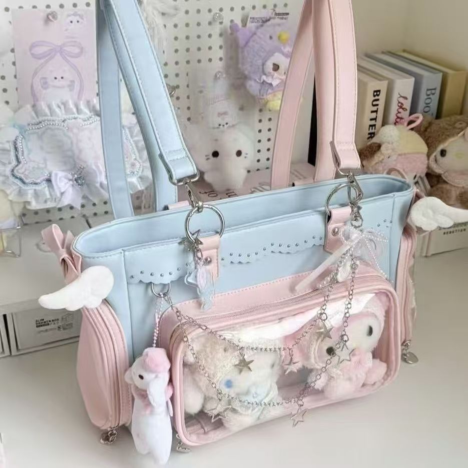 Pink Blue Couple Cartoon Concert Collection Women's Backpack