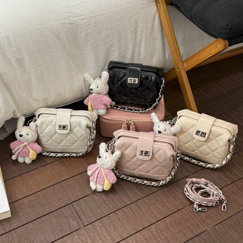 Spring High-grade Retro Minority Portable Korean Fashion Rhombus Women's Shoulder Bag