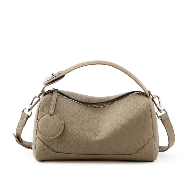 Women's First Layer Cowhide Boston Trendy Genuine Bags