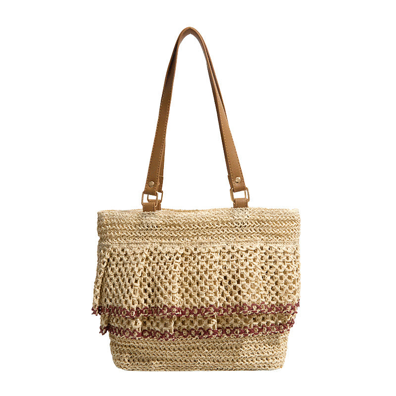 Women's Design Straw Spring Seaside Vacation Weaving Bags