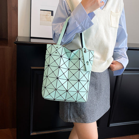 Box Mini Portable Good-looking Geometric Rhombus Underarm Bag