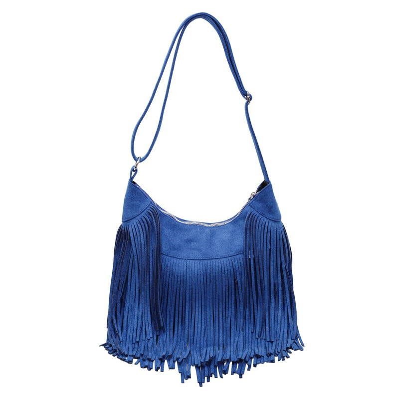 Matte Texture Tassel Underarm Fashion Hot Large Women's Messenger Bag