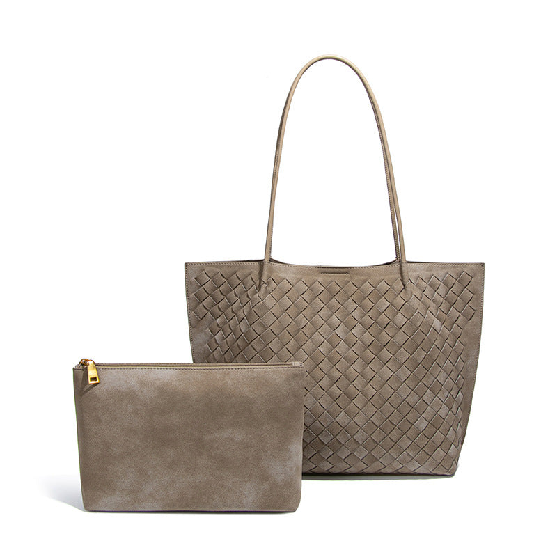 Women's Large Capacity High-grade Hand-woven Simple Underarm Tote Bag