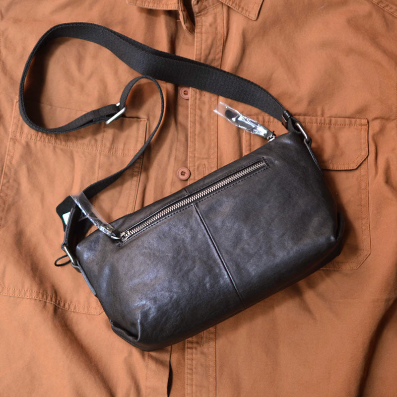 Men's Layer Cowhide Commute Minimalist Retro Easy Matching Bags