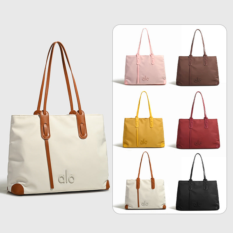 Women's Large Capacity Oxford Cloth Fashion Contrast Color Underarm Shoulder Bags