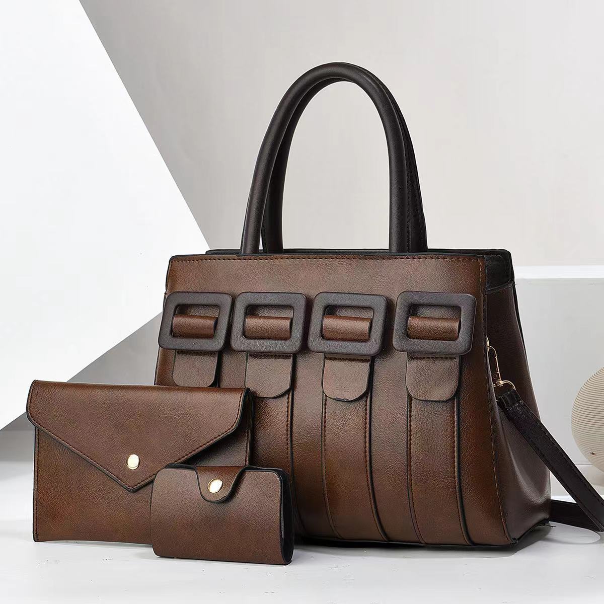 Women's Niche Commuter Set Large Capacity Texture Bags