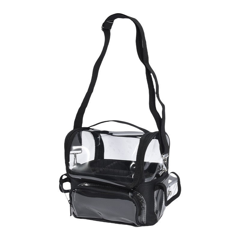 Portable Large Capacity Transparent Wash Brush Tools Makeup Bag