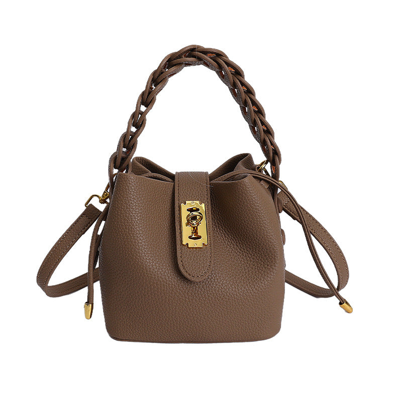 Women's Design High-grade Vegetable Basket Elegant Graceful Bucket Bag