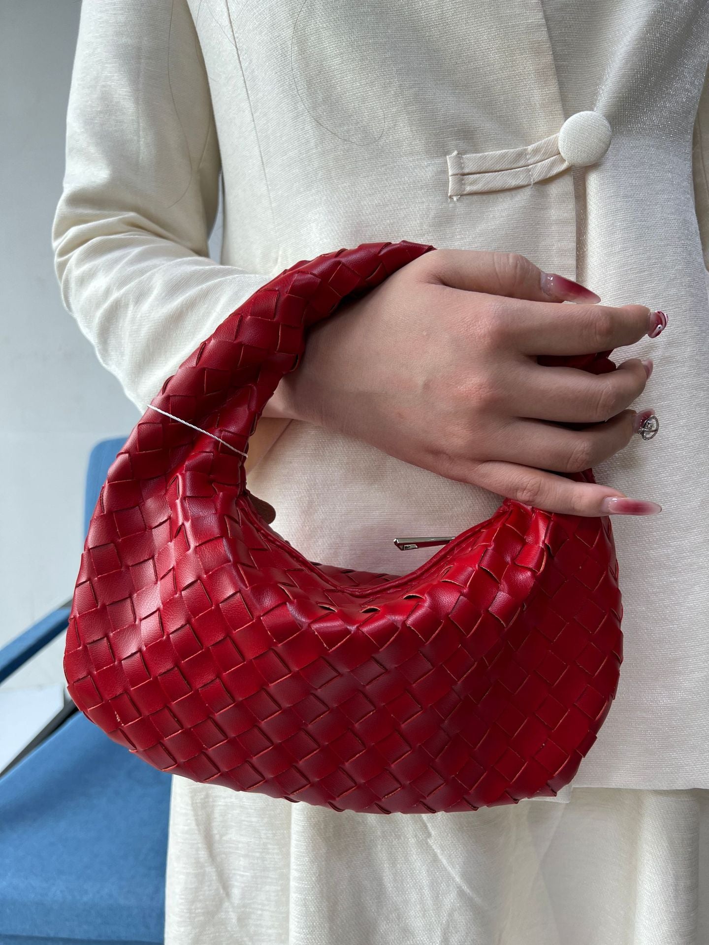 Women's Woven Popular Horn Knotted Portable Underarm Bags
