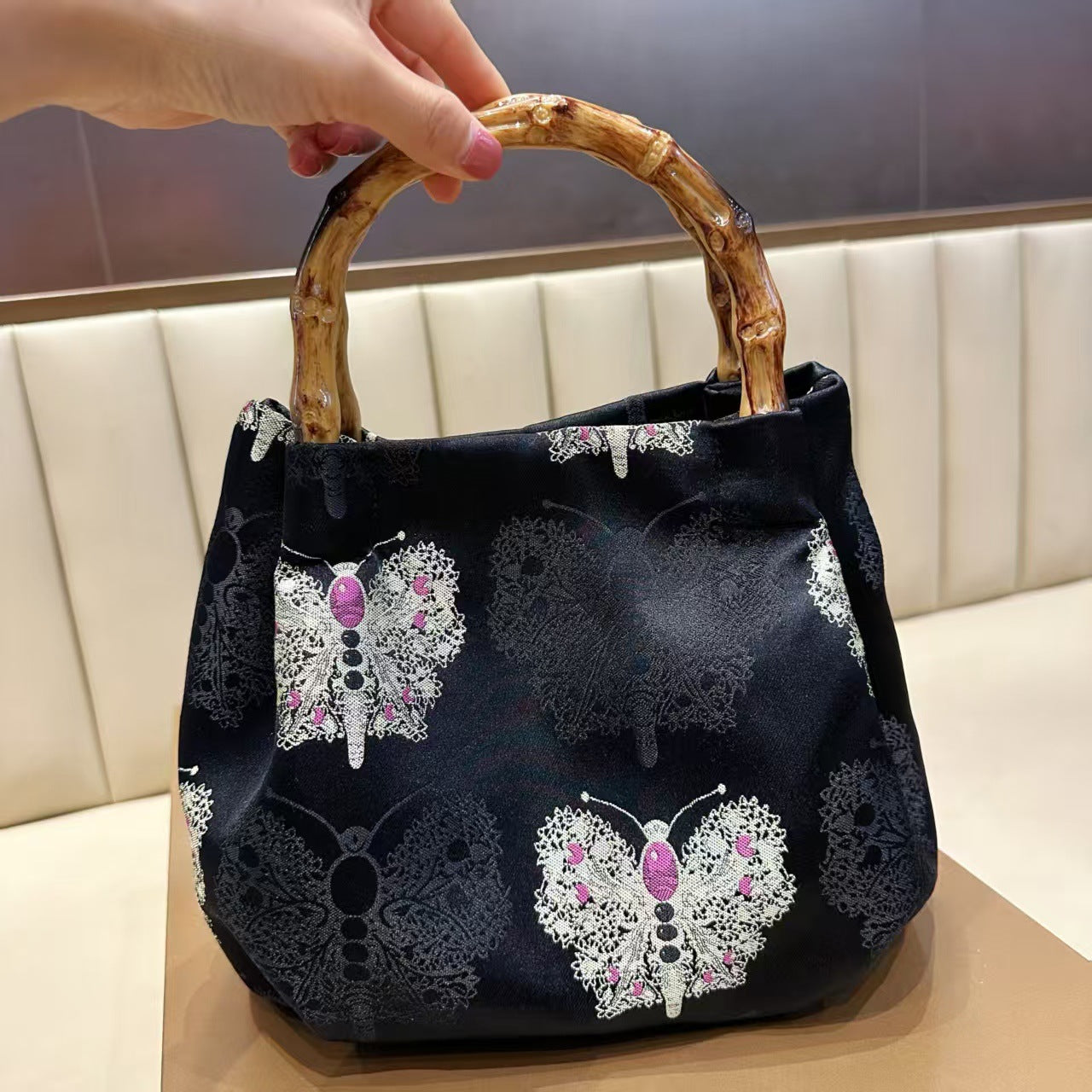Women's Chinese Style Bamboo Jacquard Embroidery Ancient Elegant Women's Handbag