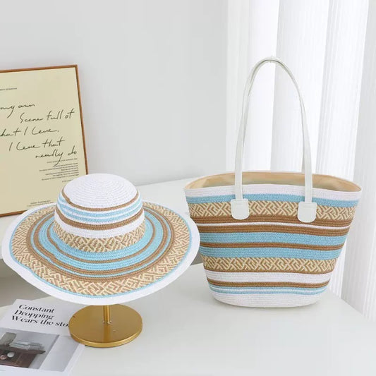 Women's Straw Holiday Beach Versatile Woven Commuter Tote Bag