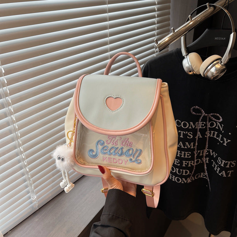Dopamine Cartoon Good-looking Large Capacity Out Embroidery Women's Backpack