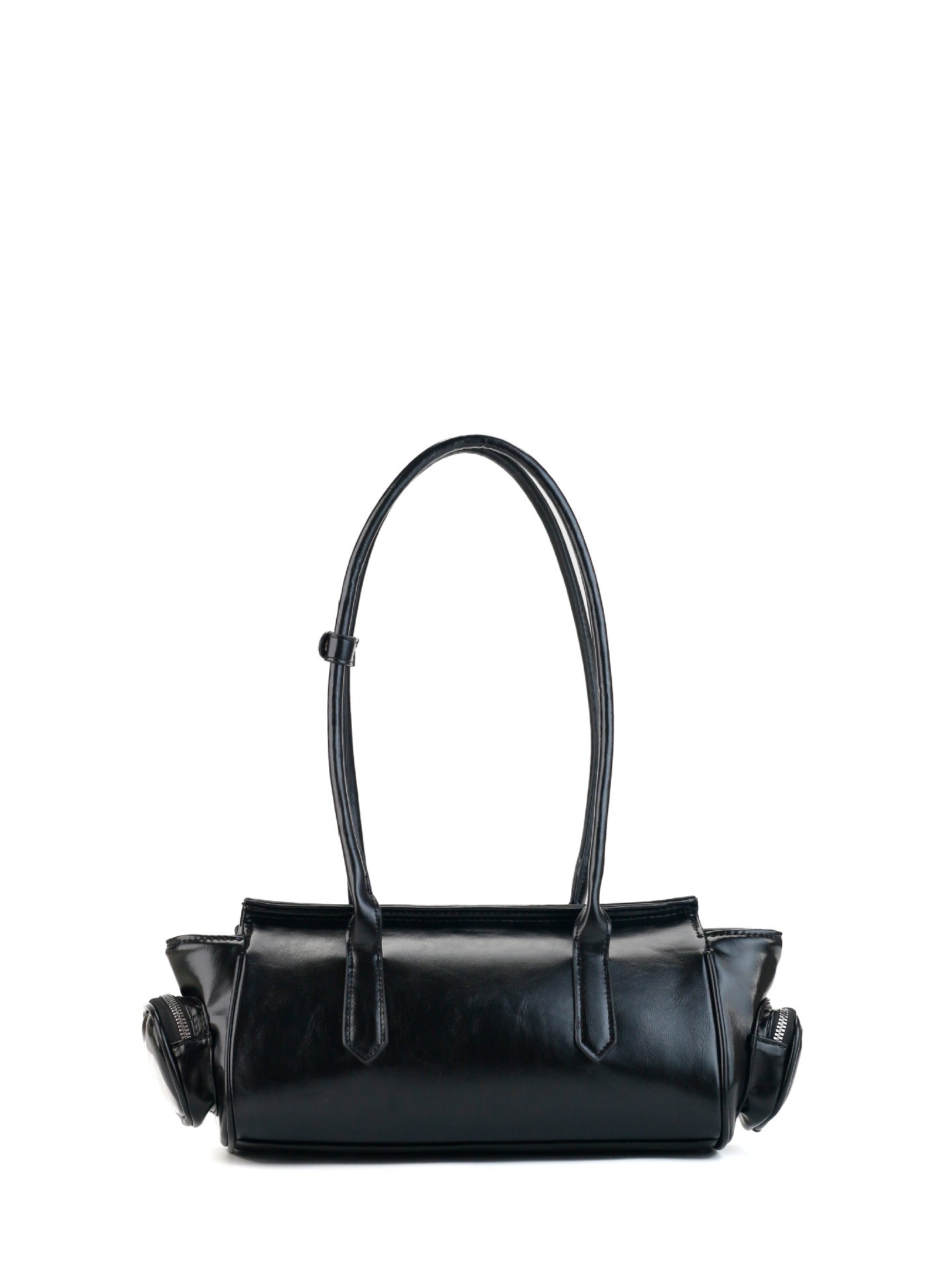 Korean Style High-grade Oil Wax Leather Motorcycle Large Capacity Women's Shoulder Bag