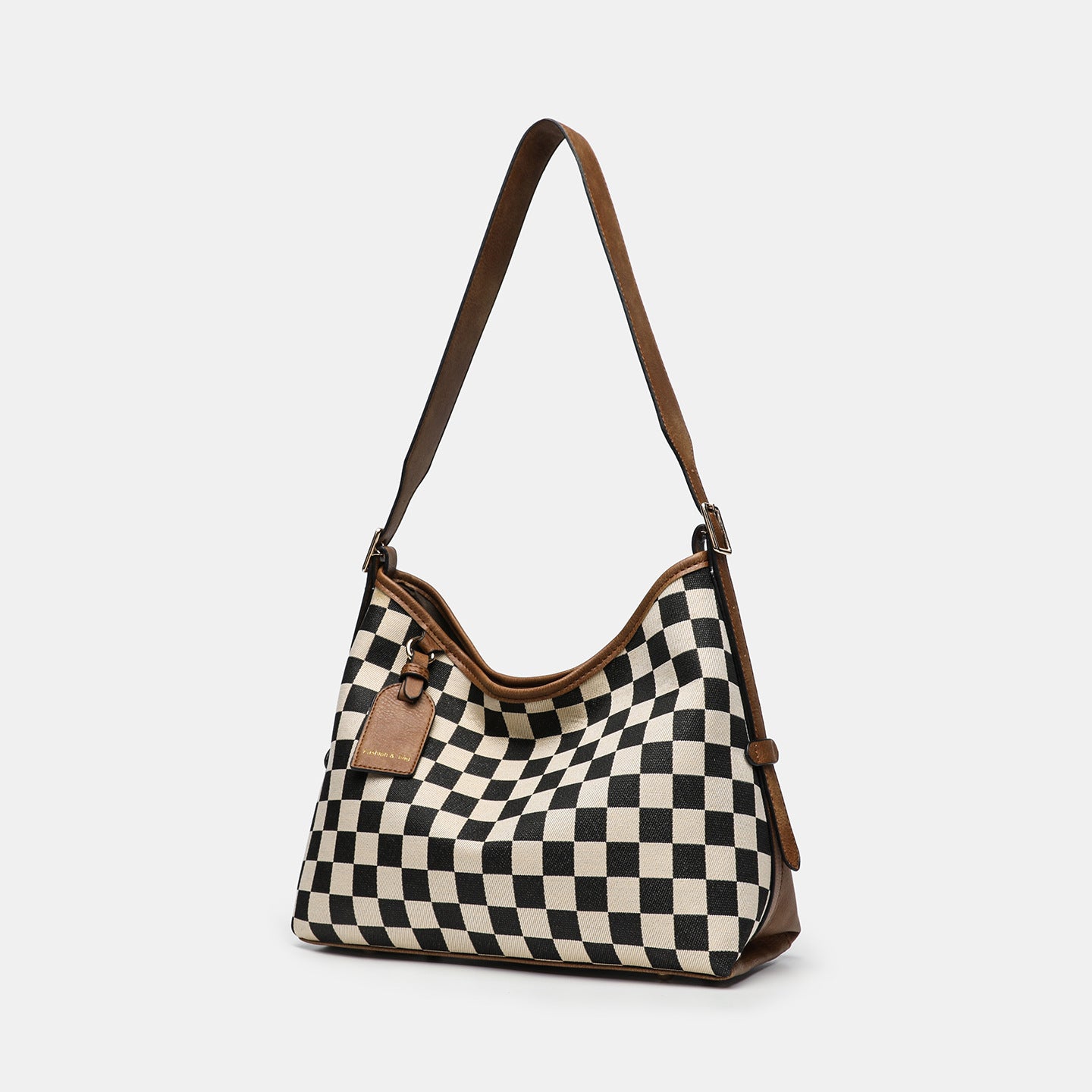 Women's Chessboard Plaid Large Capacity Underarm Advanced Tote Bag