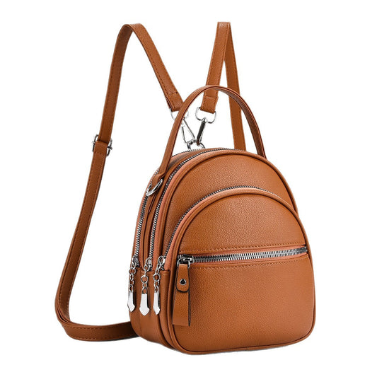 Women's Textured Preppy Style Trendy Korean Women's Backpack