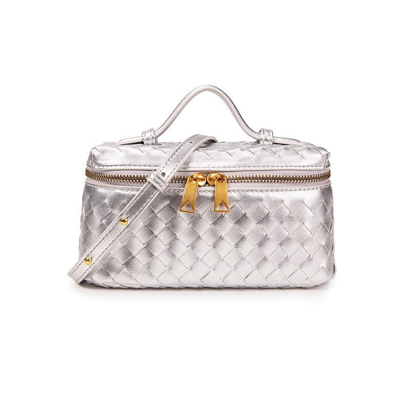 Women's Handmade Woven Fashion Lunch Box Trendy Bags