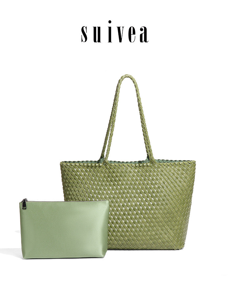 Fresh Woven Artistic Large Capacity Shopping Bags