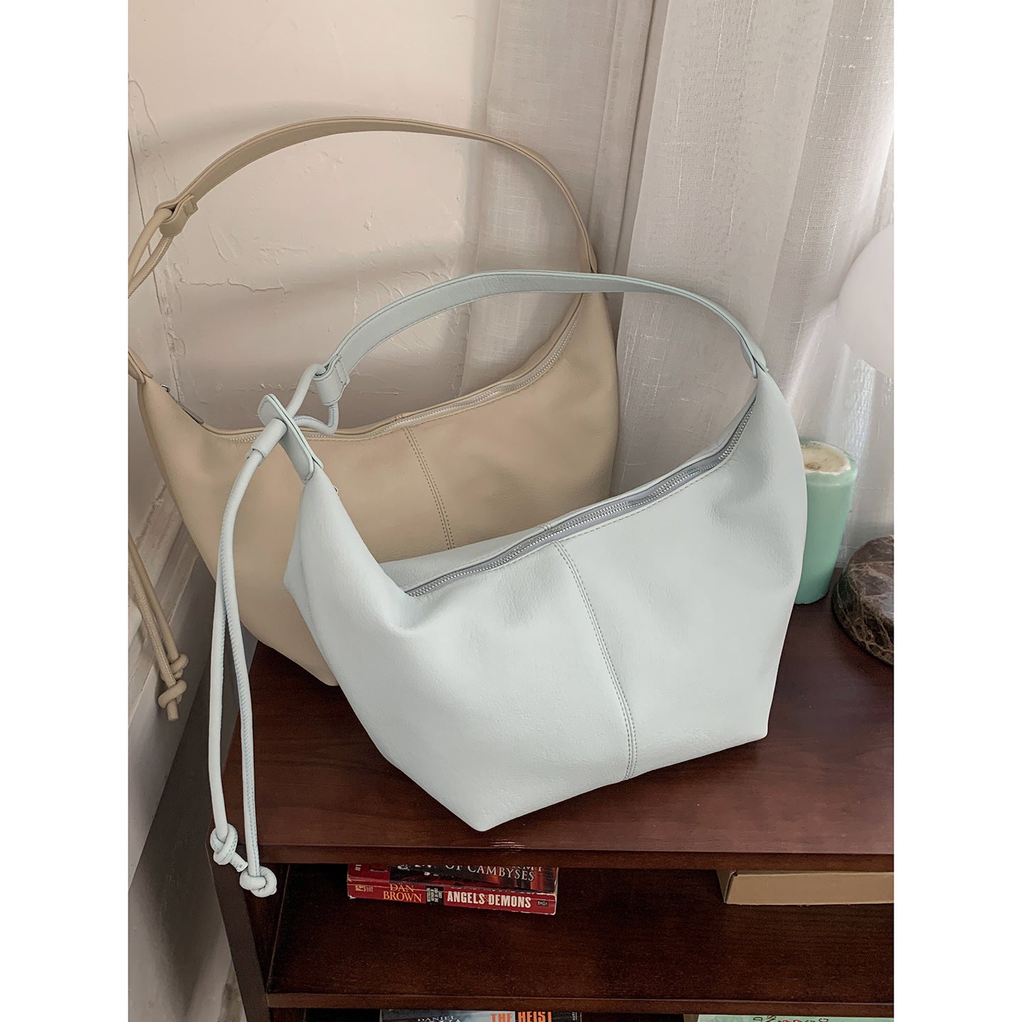 Women's Fashion Large Capacity Simple Solid Color Underarm Bag