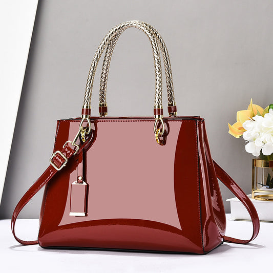 Beautiful Women's Patent Leather Large Fashion Women's Handbag