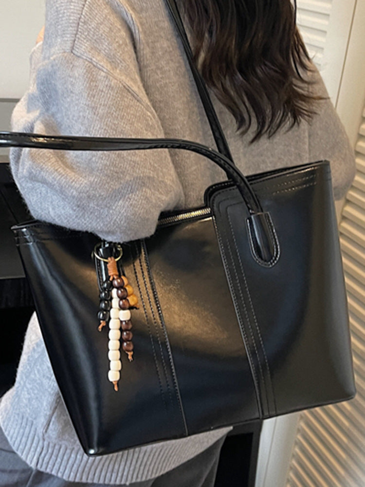 Women's Large Capacity Fashion Commuter Textured Autumn Korean Tote Bags