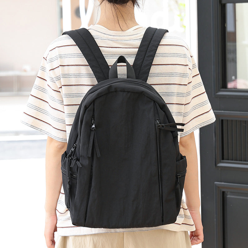 Leisure Artistic Nylon Versatile Fashion Solid Color Women's Backpack