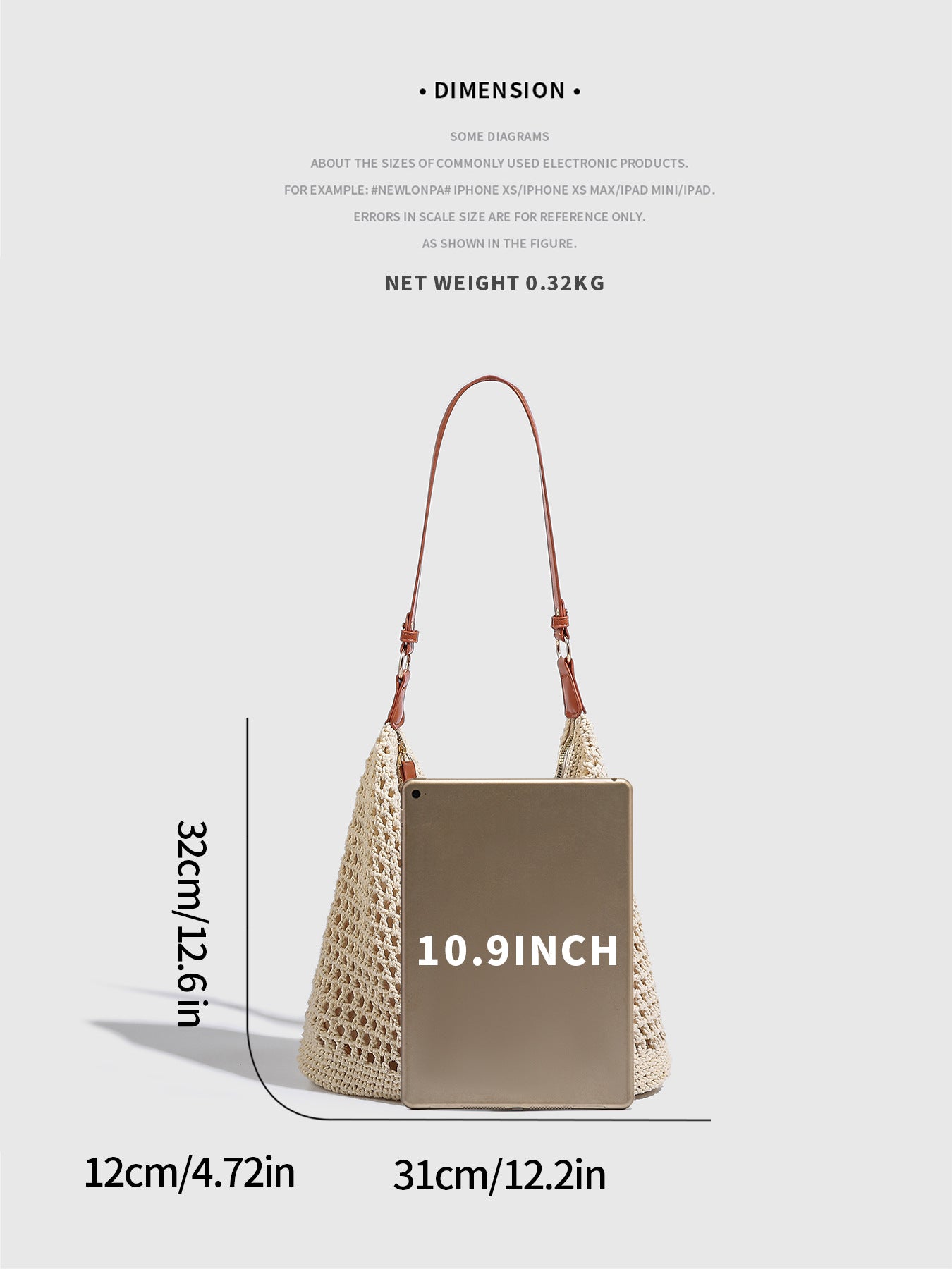 Women's Woven Hollow Summer Seaside Vacation Beach Tote Bags