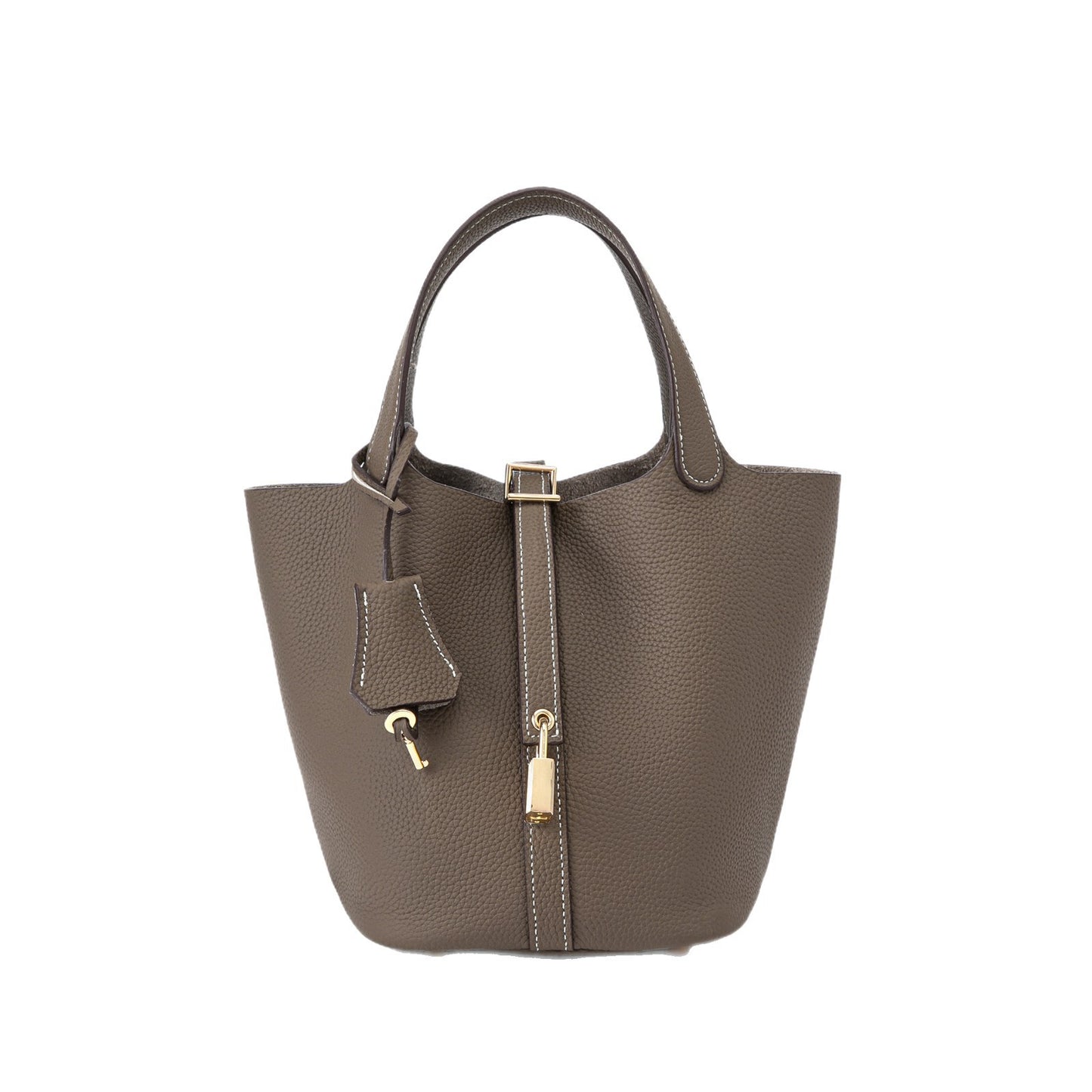 Women's Genuine Leather First Layer Cowhide Vegetable Basket Commute Women's Handbag