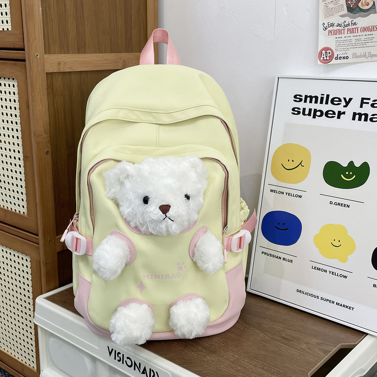 Children's Cute Spring Outing Primary Little Bear Doll Fashion Women's Backpack