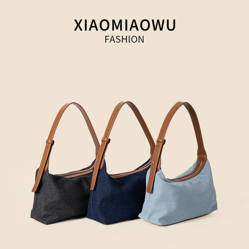 Summer Jean Leisure Artistic Portable Female High Underarm Bag