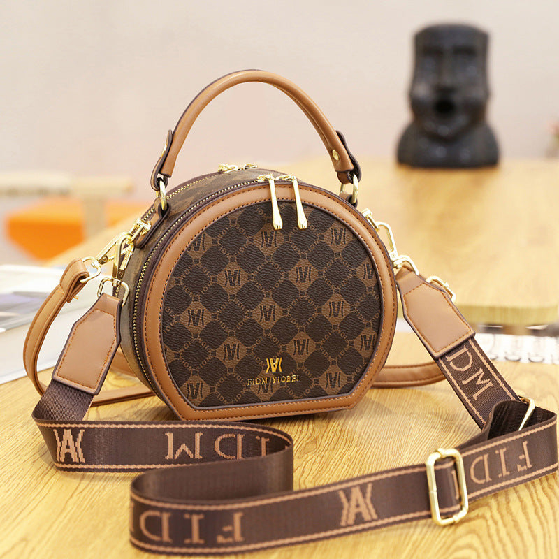 Charming Women's Popular Printed Big Round Women's Shoulder Bag
