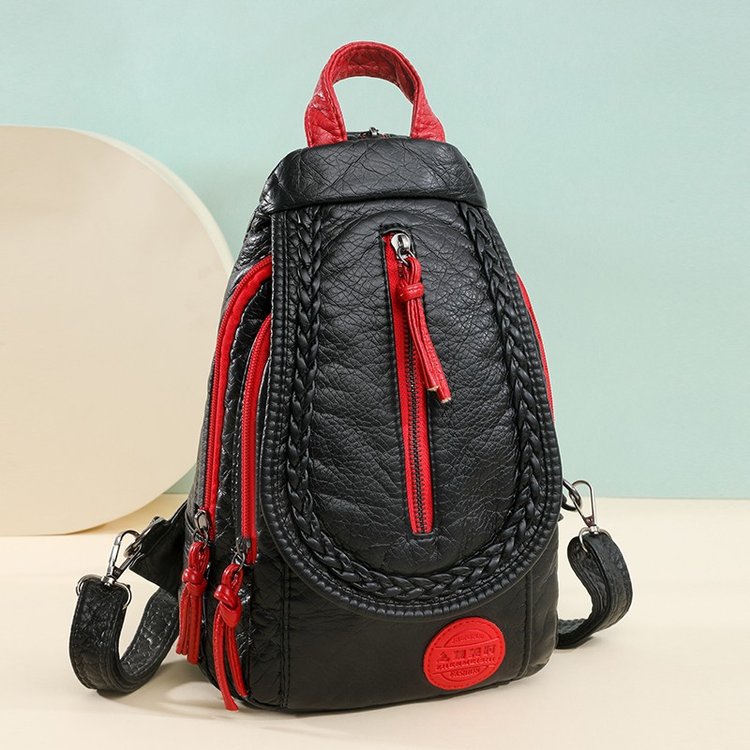 Popular Durable Retro Simple Washed Adult Women's Backpack