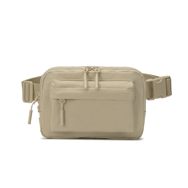 Waterproof Nylon Pure Color Running Leisure Sport Waist Bag, Accessory Bag