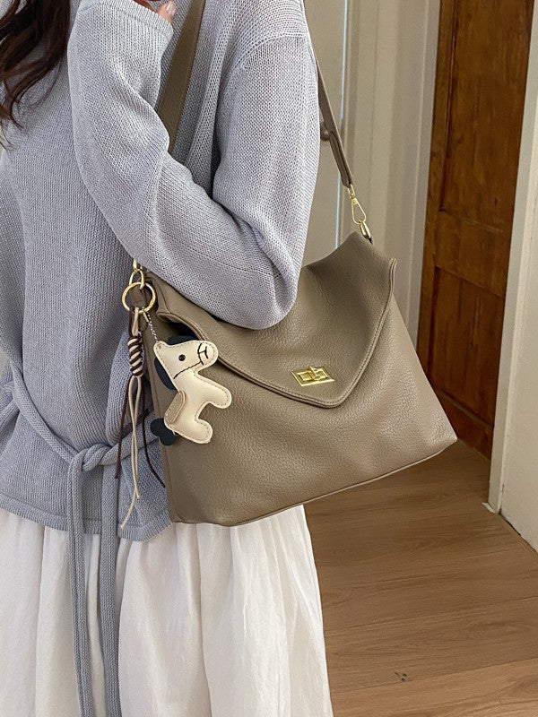 Women's Spring Korean Style Lazy Retro Soft Leather Underarm Bag