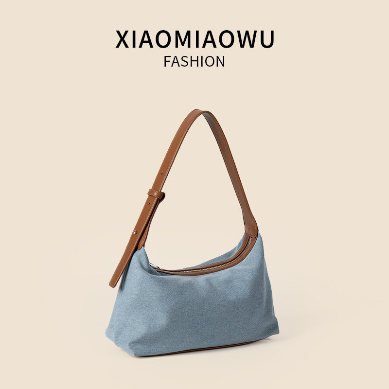 Summer Jean Leisure Artistic Portable Female High Underarm Bag