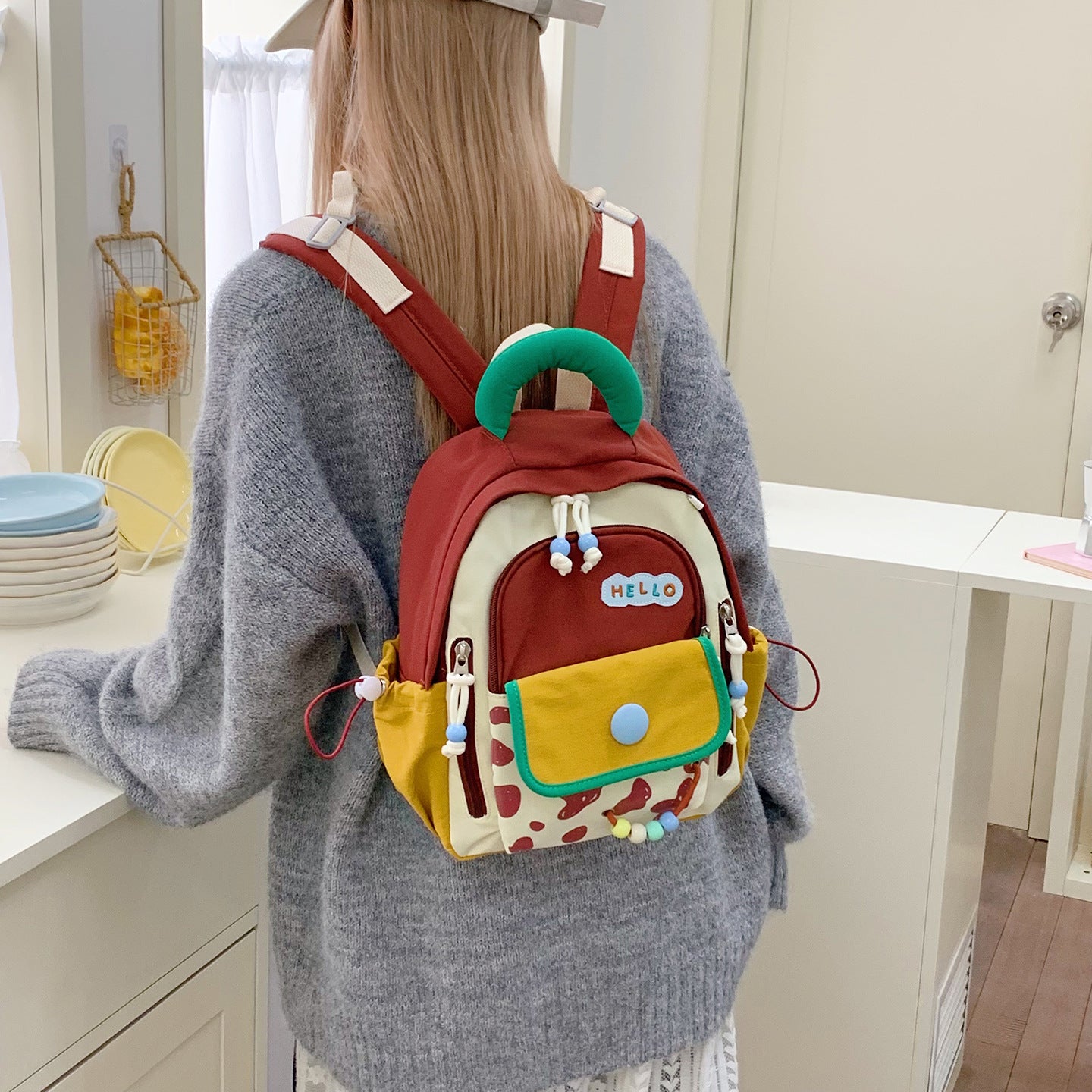 Face Value Teenage Contrast Color Versatile Make Up Classes Backpacks