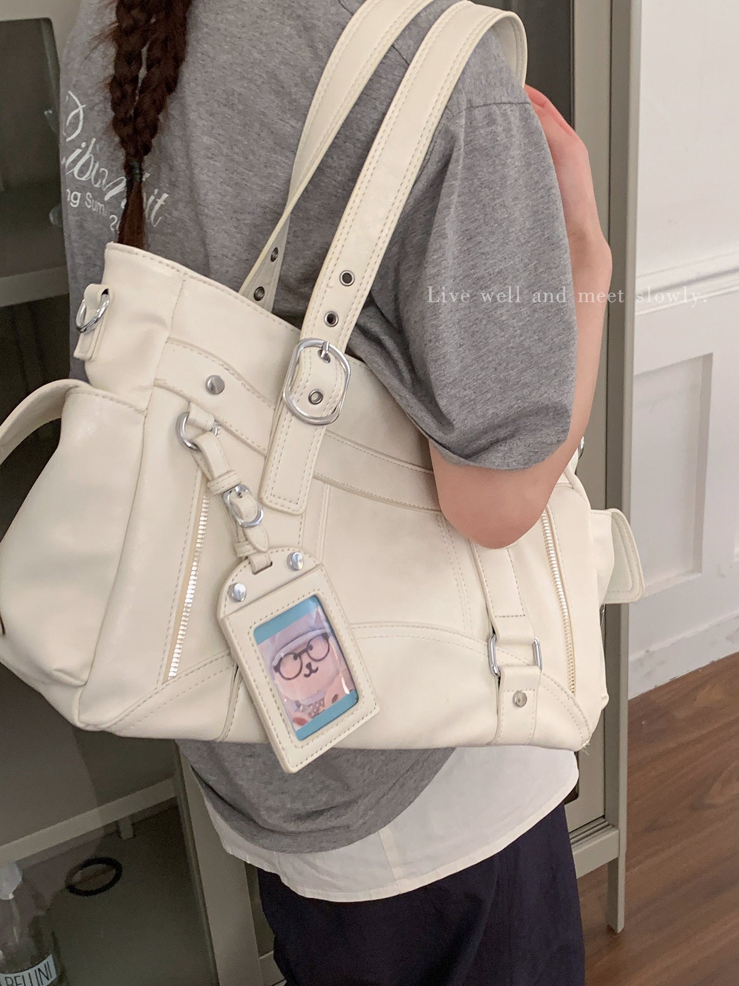 Women's Korean Style Large Capacity Underarm Simple Tote Bag