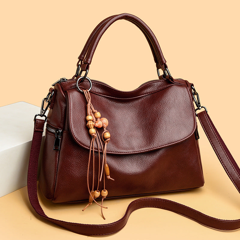 Women's Soft Retro Fashion Boston Large Capacity Women's Handbag