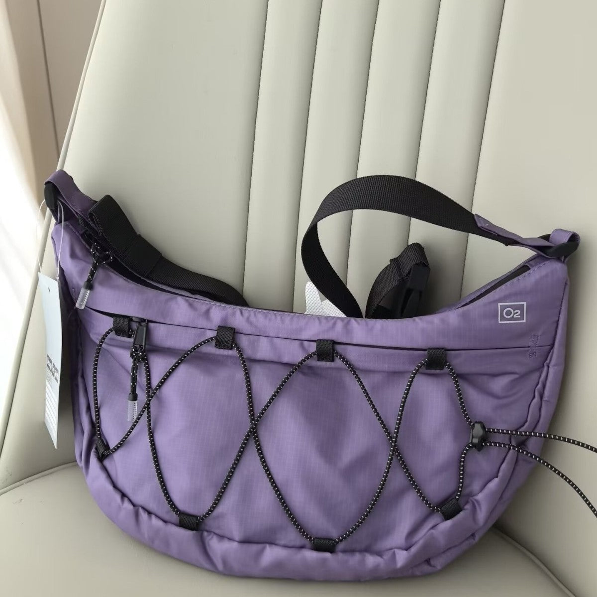 Women's & Men's Bright Riding Portable Leisure Crescent Dumpling Bucket Bag