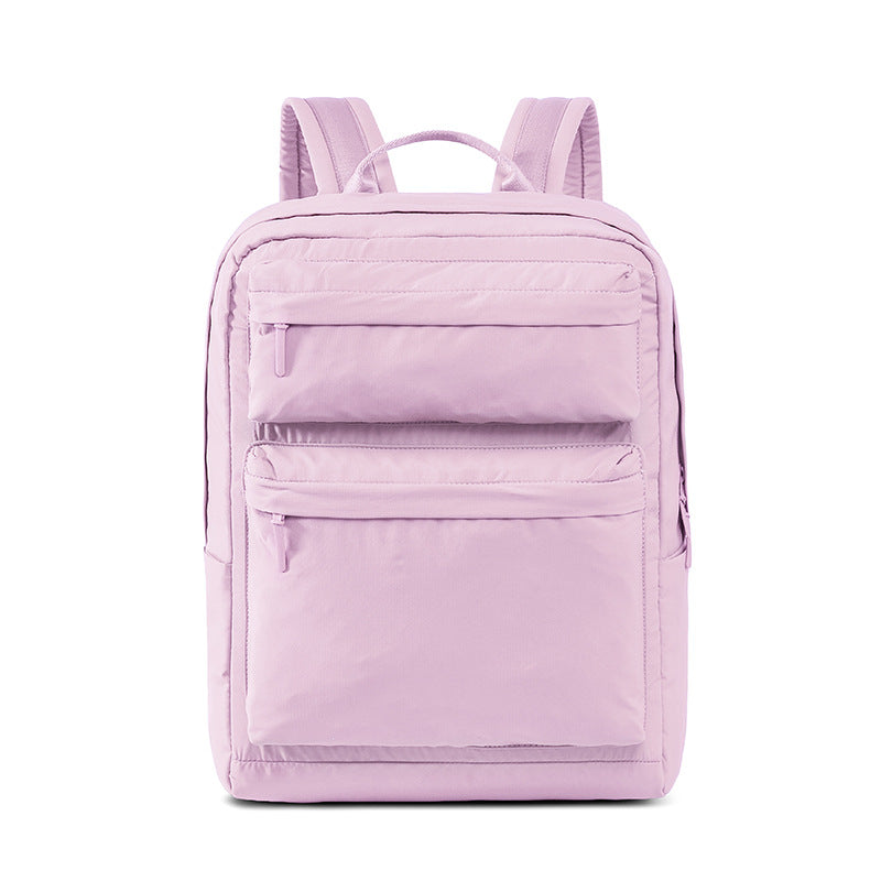 Capacity Pleated Solid Color Campus Computer Simple Junior Bags
