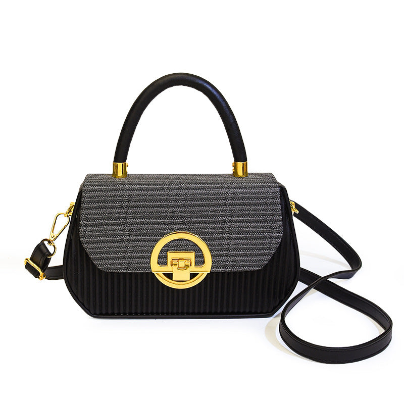 Western Style Contrast Color Underarm Niche Women's Shoulder Bag