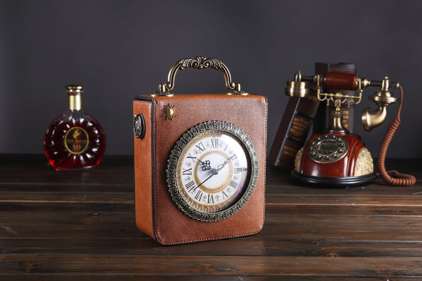 Beautiful Women's Clock Vintage Embroidered Double-sided Women's Handbag